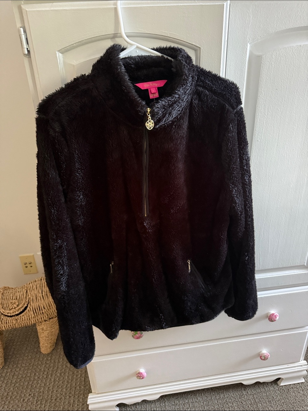 Black Lilly Pulitzer Fluffy Half Zip